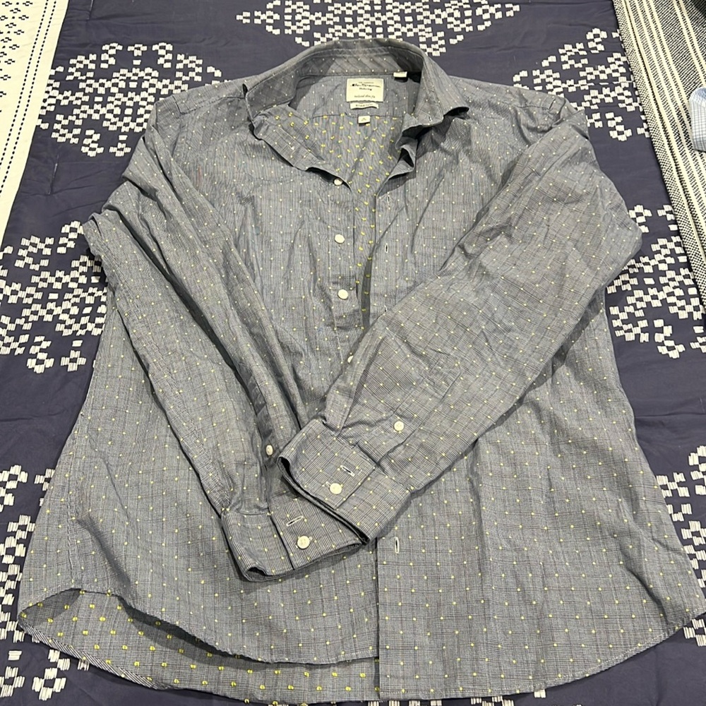 Ben Sherman Tailored Slim Fit Dress Shirt - Size 16 34-35